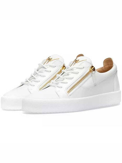 Leather Zipper Frankie Low Top Sneakers White - GIUSEPPE ZANOTTI - BALAAN 2