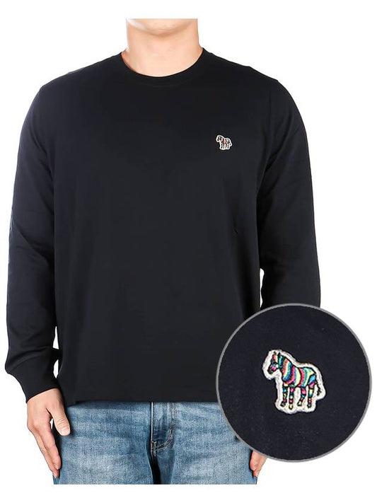 Zebra Logo Long Sleeve T-Shirt Navy - PAUL SMITH - BALAAN 2