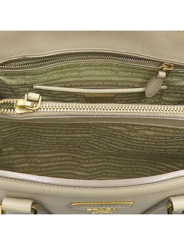 BN2402 Gray Saffiano Triangular Gold Logo Tote Bag - PRADA - BALAAN 6