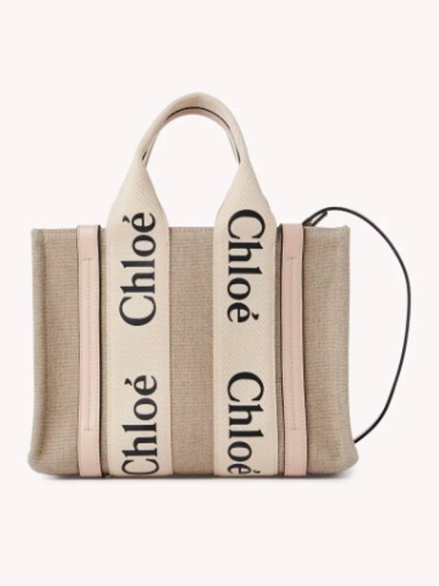 Woody Logo Small Tote Bag Blush Beige - CHLOE - BALAAN 2