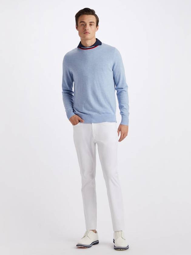 Crew Neck Merino Wool Sweater Sky - G/FORE - BALAAN 4