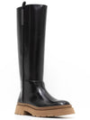 leather long boots black - BRUNELLO CUCINELLI - BALAAN 4