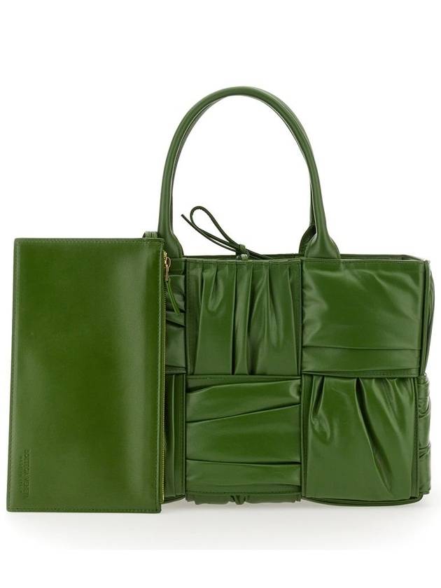 Arco Intrecciato Small Tote Bag Avocado - BOTTEGA VENETA - BALAAN 4