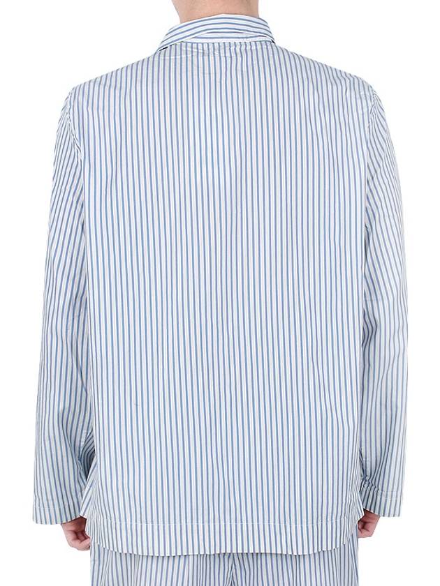 Poplin Striped Pajamas Long Sleeve Shirt SWT PB - TEKLA - BALAAN 4