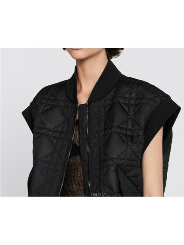 Macrocannage Quilted Technical Taffeta Vest Black - DIOR - BALAAN 3