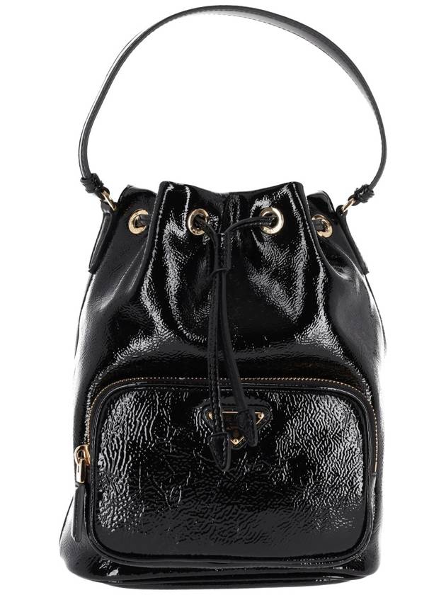 Duet Naplak Patent Leather Bucket Bag Black - PRADA - BALAAN 2