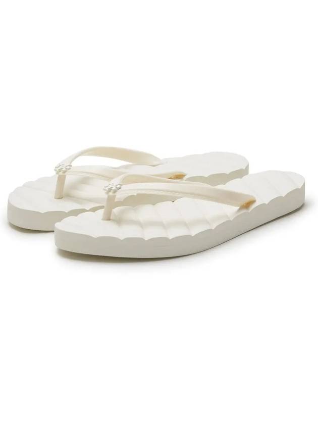 Kira Logo Flip Flops Ivory - TORY BURCH - BALAAN 2