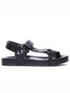 Trip Intrecciato Leather Sandals Black - BOTTEGA VENETA - BALAAN 1