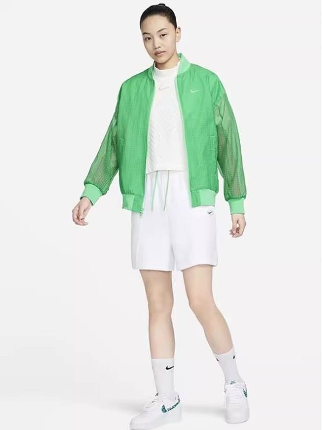 NSW Essentials Woven Varsity Bomber Jacket Green - NIKE - BALAAN 6