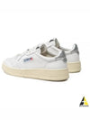 Medalist Leather Metal Silver Tab Low Top Sneakers White - AUTRY - BALAAN 2