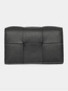 Women's Intrecciato Cassette Card Wallet Black - BOTTEGA VENETA - BALAAN 4