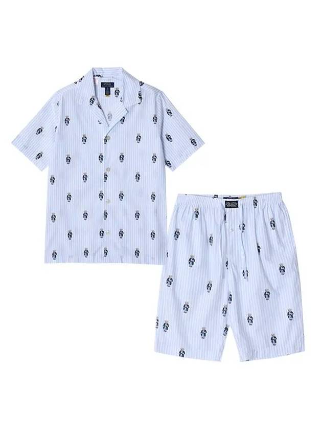 Pattern Cotton Pajama Blue Set - POLO RALPH LAUREN - BALAAN 3