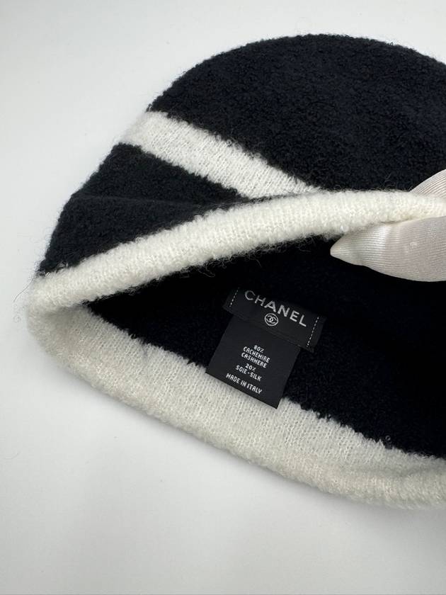 CC Logo Cashmere Beanie Black AAA564 - CHANEL - BALAAN 6