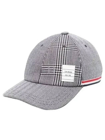 Prince Of Wales Wool Ball Cap Black White - THOM BROWNE - BALAAN 2