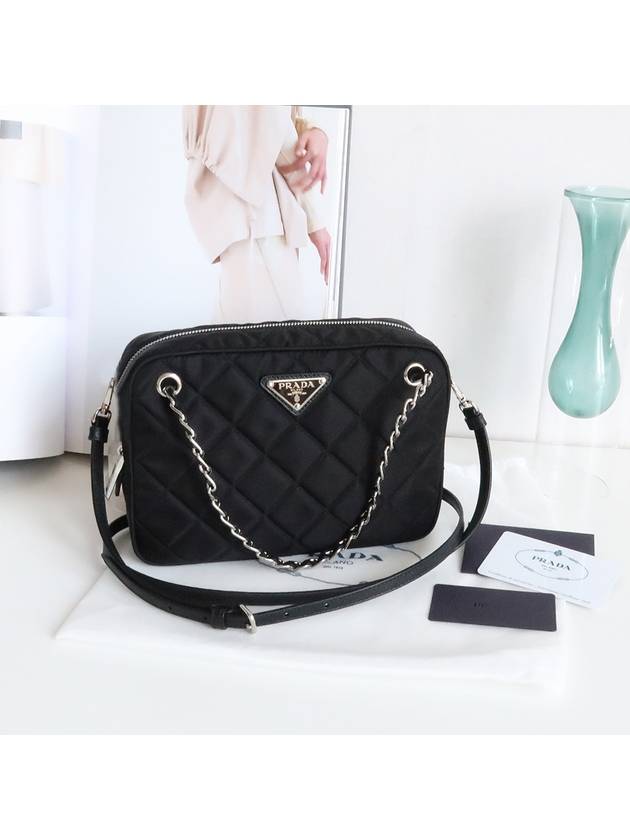 Nylon Quilted Tessuto Mini Shoulder Bag Black - PRADA - BALAAN 11