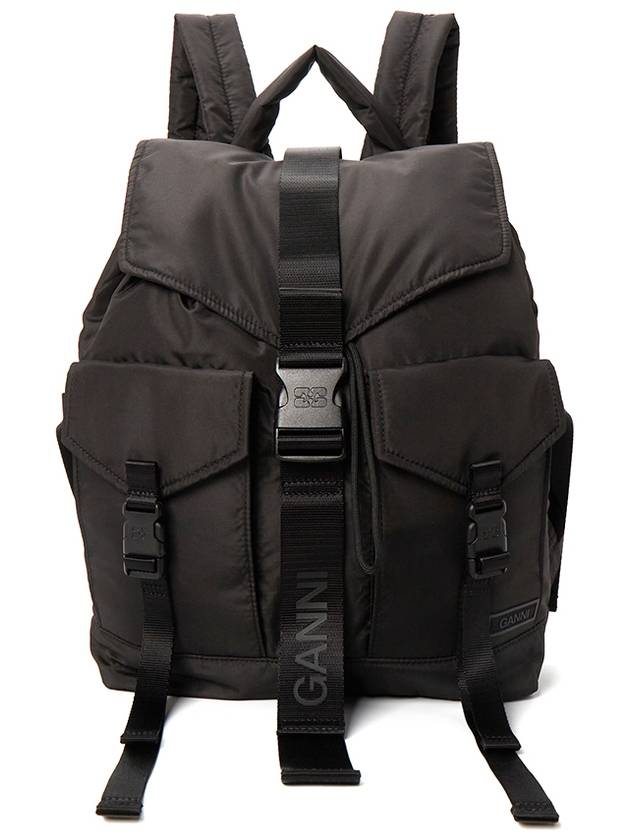 Recycle Tech Backpack Black - GANNI - BALAAN 2