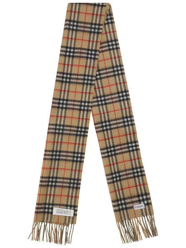 Check Cashmere Scarf Beige - BURBERRY - BALAAN 3