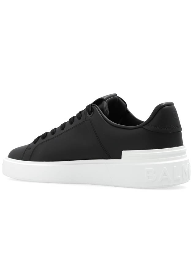 Balmain ‘B-Court’ Leather Sneakers, Men's, Black - BALMAIN - BALAAN 5