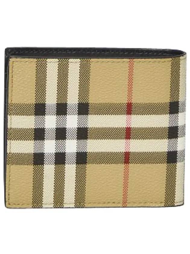 Men's Vintage Check Half Wallet Beige - BURBERRY - BALAAN 3