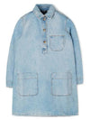 A.P.C. Women's Aurelia Denim Short Dress Stone Wash Indigo COFDI F05822 IAL - A.P.C. - BALAAN