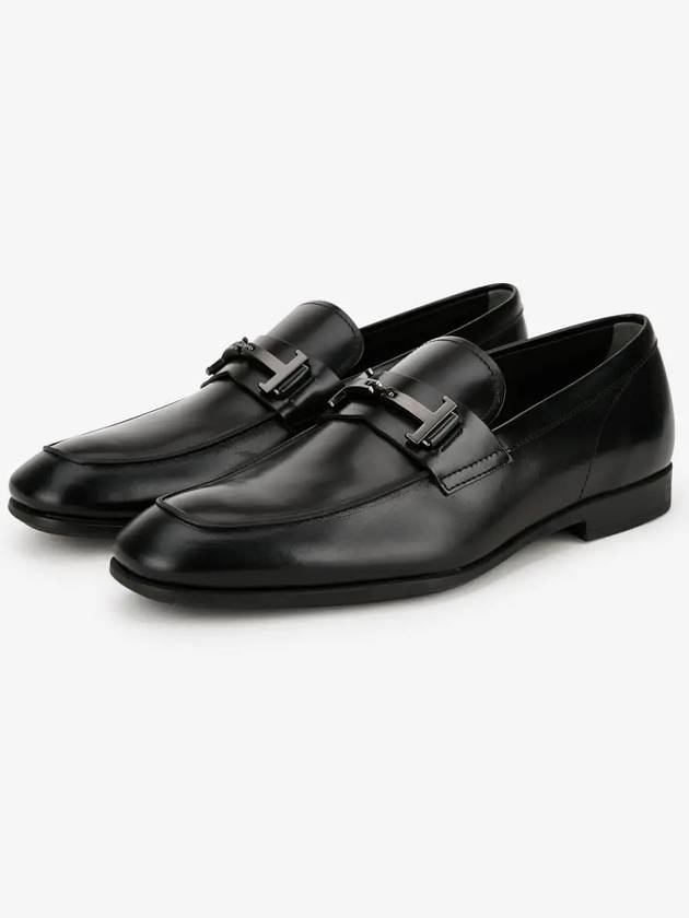 Double T Leather Loafers Black - TOD'S - BALAAN 3