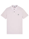 Men's Logo Patch Cotton Short Sleeve Polo Shirt Light Pink - STONE ISLAND - BALAAN 2