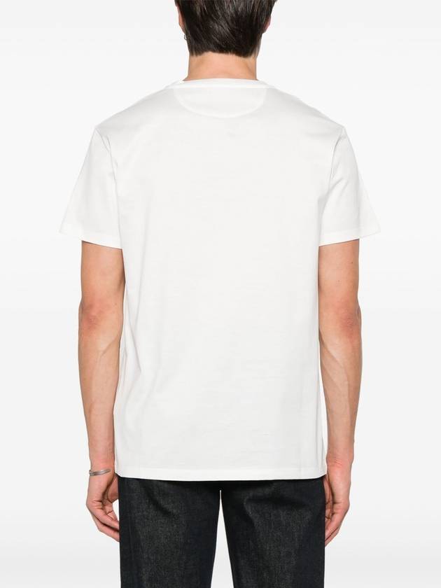 Embroidered Logo Short Sleeve T-Shirt White - FENDI - BALAAN 4