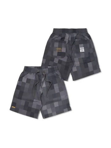 Square Camouflage Short Pants Gray Dark - STIGMA - BALAAN 1