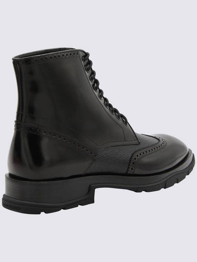 Alexander McQueen Black Leather Boots - ALEXANDER MCQUEEN - BALAAN 2