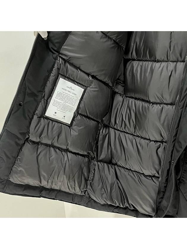 Polyester Micro Twill Long Down Parka Black - STONE ISLAND - BALAAN 10