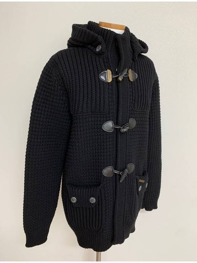 Hooded knit duffel coat L - BARK - BALAAN 2