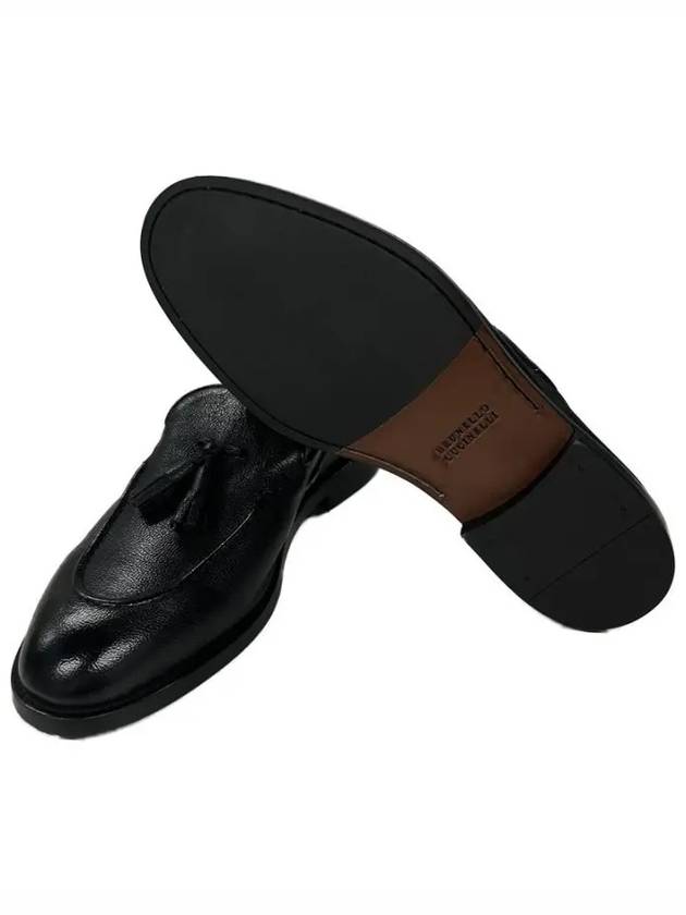 Tassel Leather Loafers Black - BRUNELLO CUCINELLI - BALAAN 7