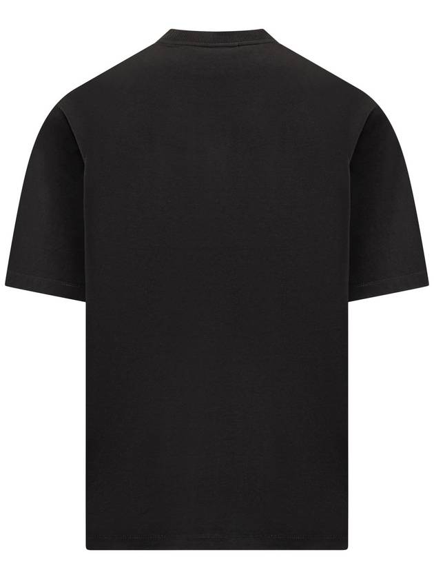 Optical Wing Print Organic Cotton Short Sleeve T-Shirt Black - MARCELO BURLON - BALAAN 3