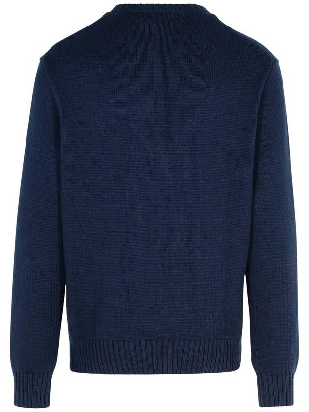 Polo Ralph Lauren Navy Cotton Blend Sweater - POLO RALPH LAUREN - BALAAN 3