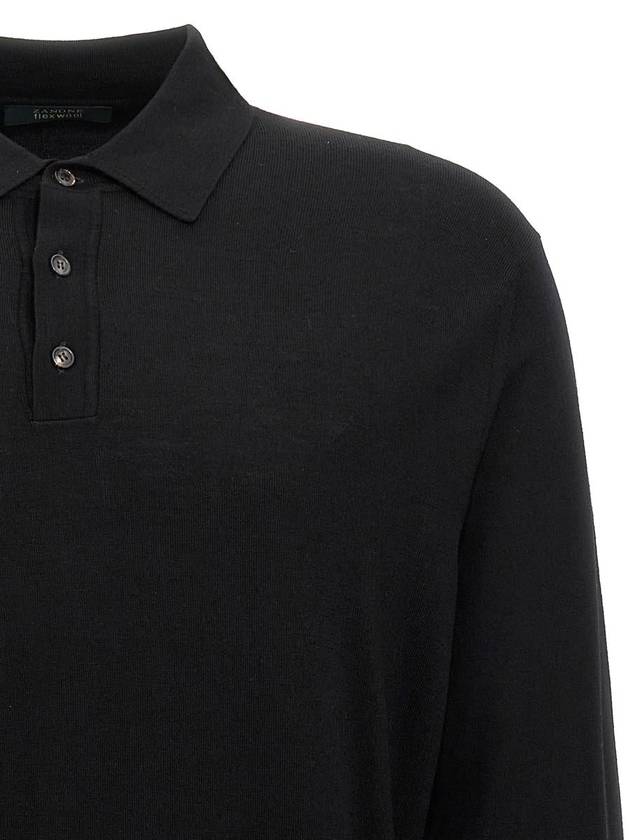 Zanone Wool Polo Shirt - ZANONE - BALAAN 3