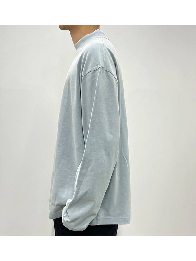 Crew Neck Long Sleeve T-Shirt Soft Blue - ACNE STUDIOS - BALAAN 5