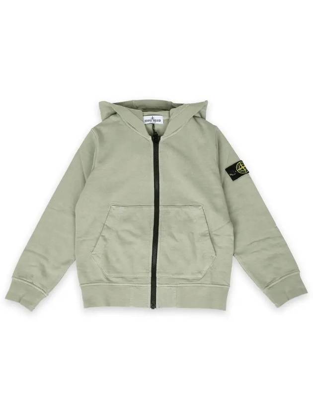 Stone Kids Waffen Patch Hood Zip up Jacket Light Khaki K1S16 6100010S0040 V0068 10 12A - STONE ISLAND - BALAAN 2