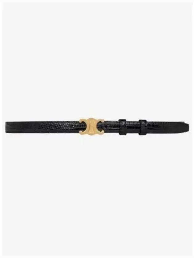 Small Lizard Triomphe Belt Black - CELINE - BALAAN 2