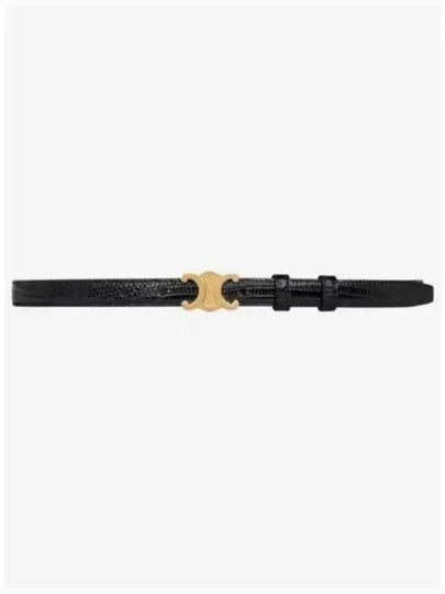 Small Lizard Triomphe Belt Black - CELINE - BALAAN 2