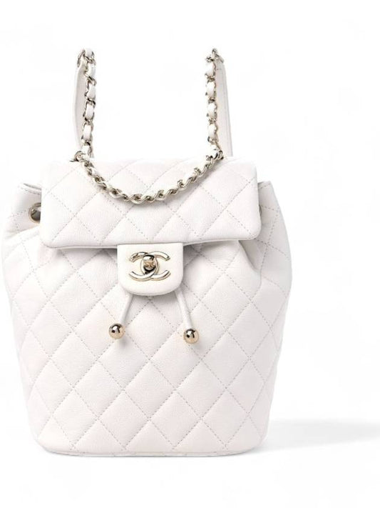 Classic Caviar Urban Spirit Small Backpack White AS4058 - CHANEL - BALAAN 1