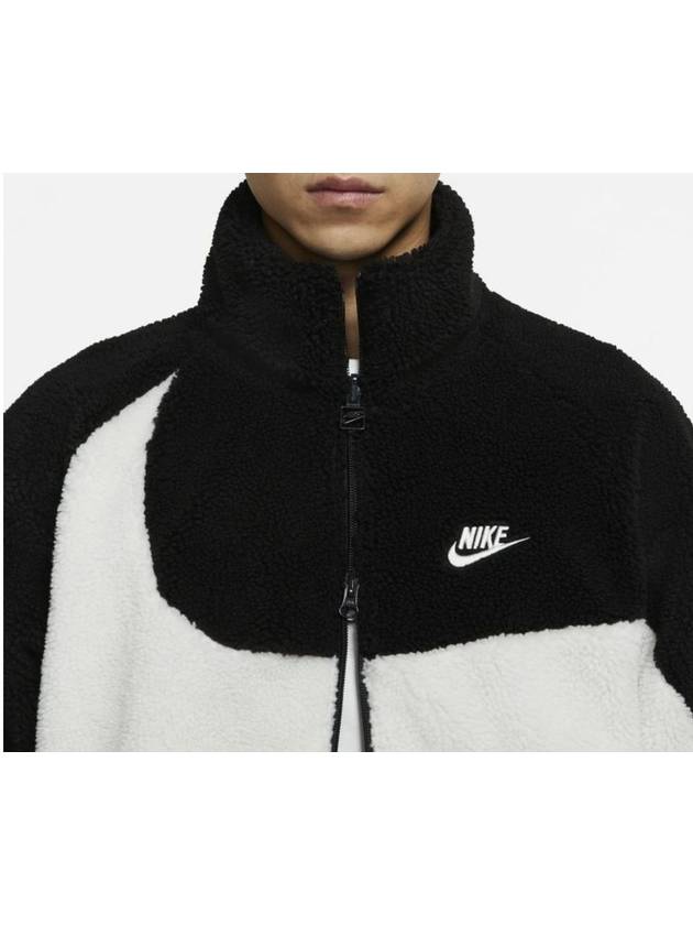 Big Swoosh Fleece Full Zip Jacket Black - NIKE - BALAAN 7