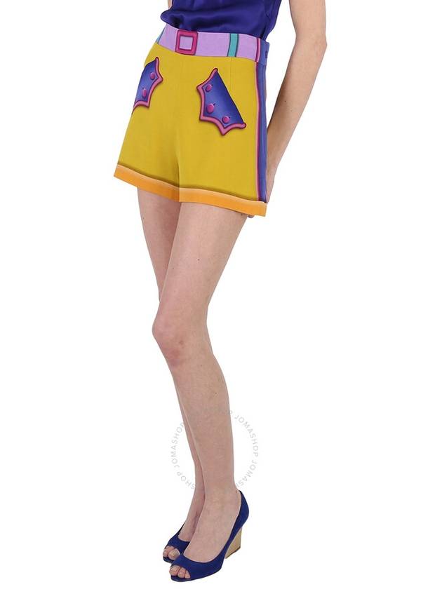 Moschino Ladies Multi Woven Patchwork Printed Shorts, Brand Size 40 (US Size 6) - MOSCHINO - BALAAN 3