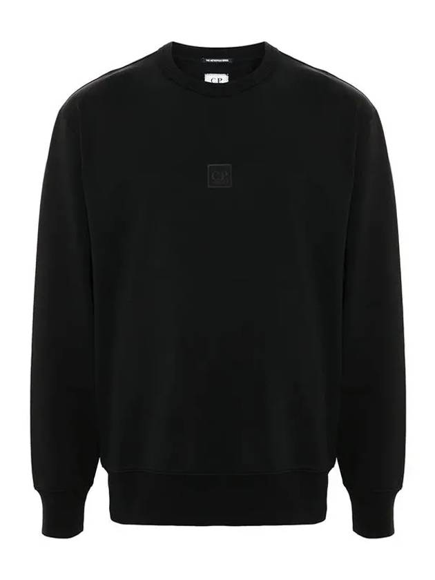 Stretch Fleece Crew Neck Sweatshirt Black - CP COMPANY - BALAAN 2