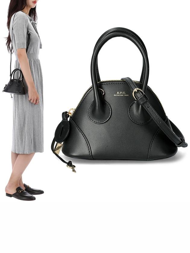 Women's Emma Mini Leather Tote Bag Black - A.P.C. - BALAAN 2