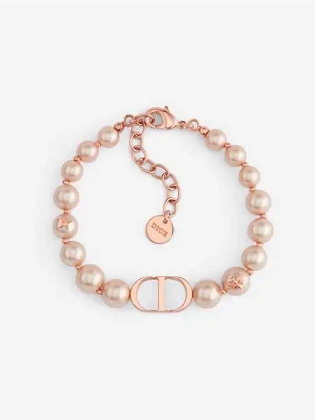 Petit CD Chain Pearl Bracelet Pink Gold - DIOR - BALAAN 2