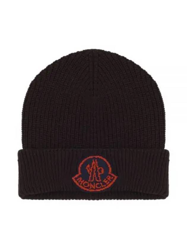 Wool Beanie Brown - MONCLER - BALAAN 2