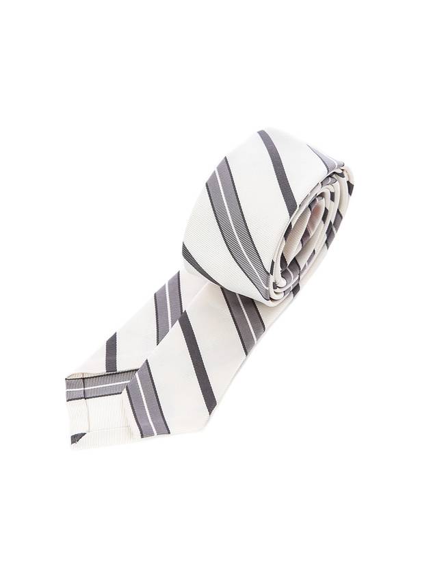 Men's Silk Stripe Classic Tie - THOM BROWNE - BALAAN.