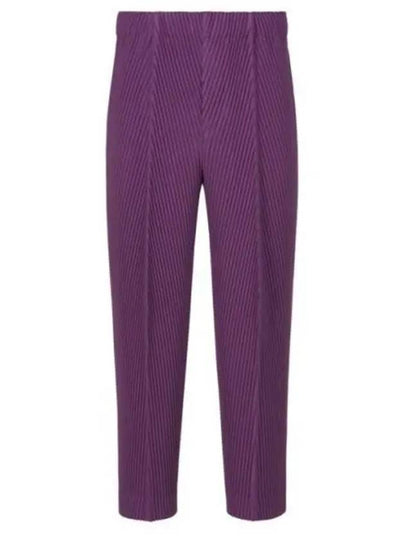 Pleats Bottoms Straight Pants Purple - ISSEY MIYAKE - BALAAN 2