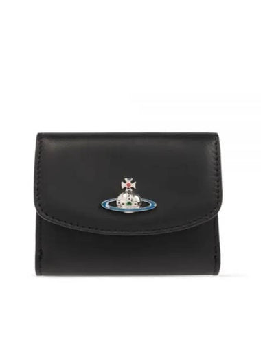 Nappa Leather Small Half Wallet Black - VIVIENNE WESTWOOD - BALAAN 1