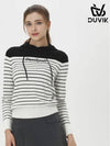 Women s striped hooded knit sweater DE3WSW261MG - DUVIK - BALAAN 5